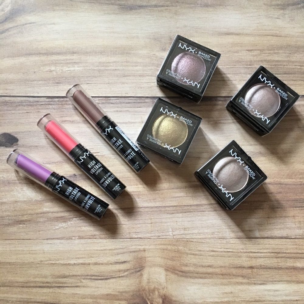 NYX beauty Lot 7 Pc Eye Shadow Lipsticks